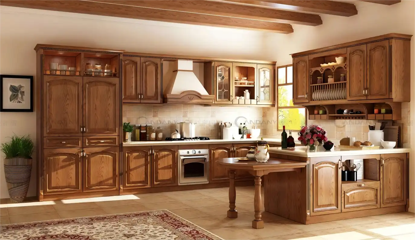 Solid Wood Kitchen Cabinet (2)
