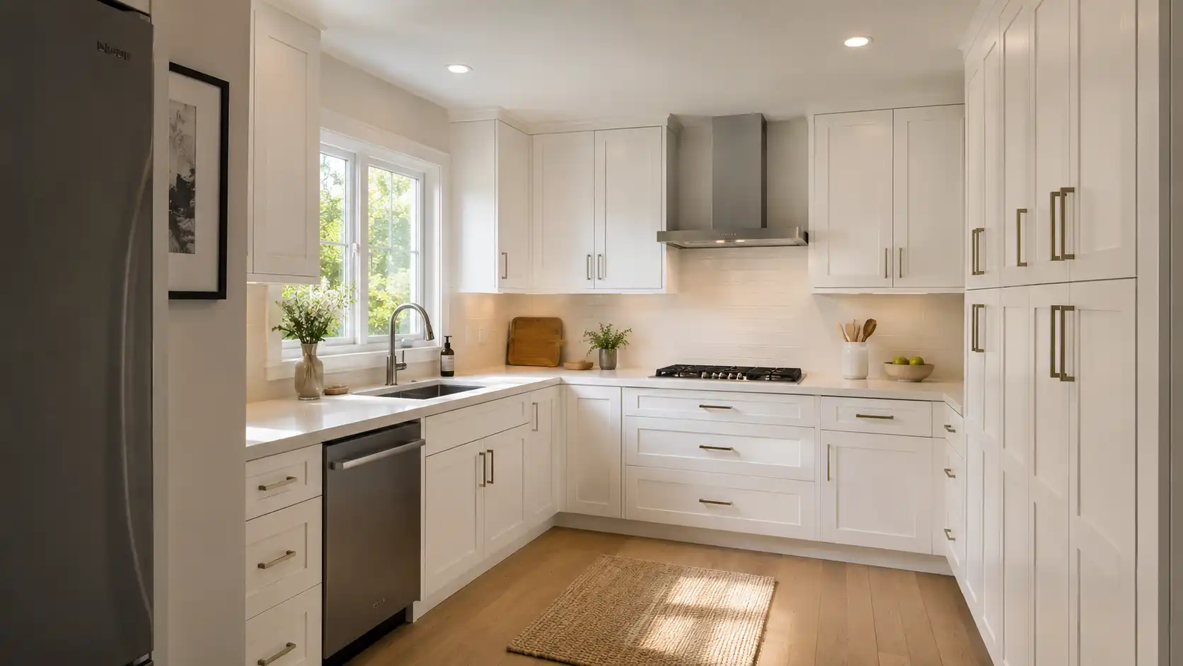 L shaped kitchen cabinet layout for small kitchens