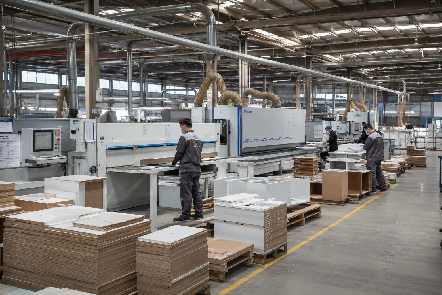 Custom cabinet manufacturing factory with quality control process