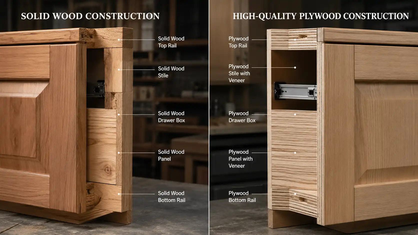 solid wood cabinet panel construction Solid wood cabinet panel with visible natural wood grain structure