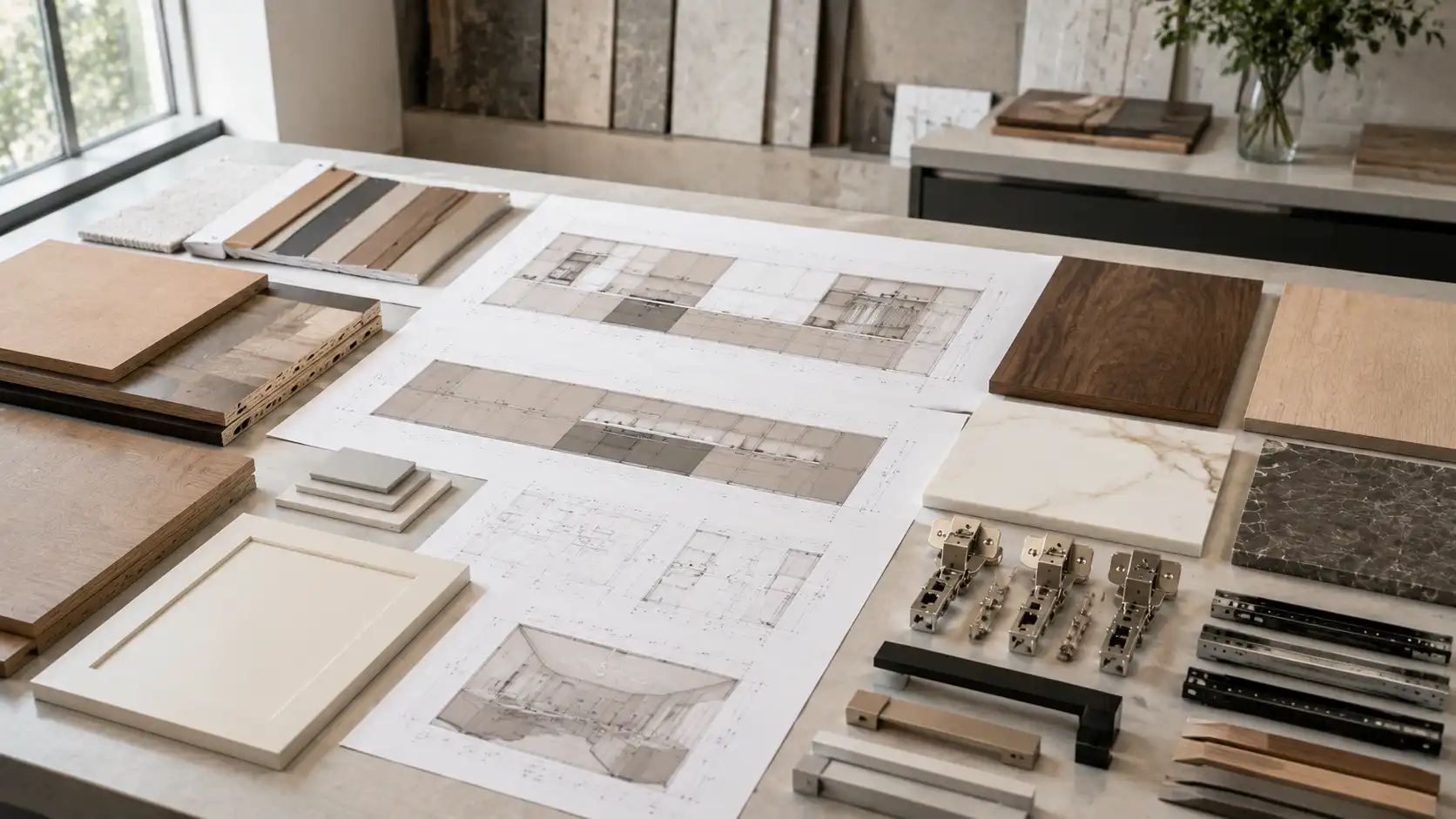 cabinet specification guide for interior designers with drawings materials and hardware samples