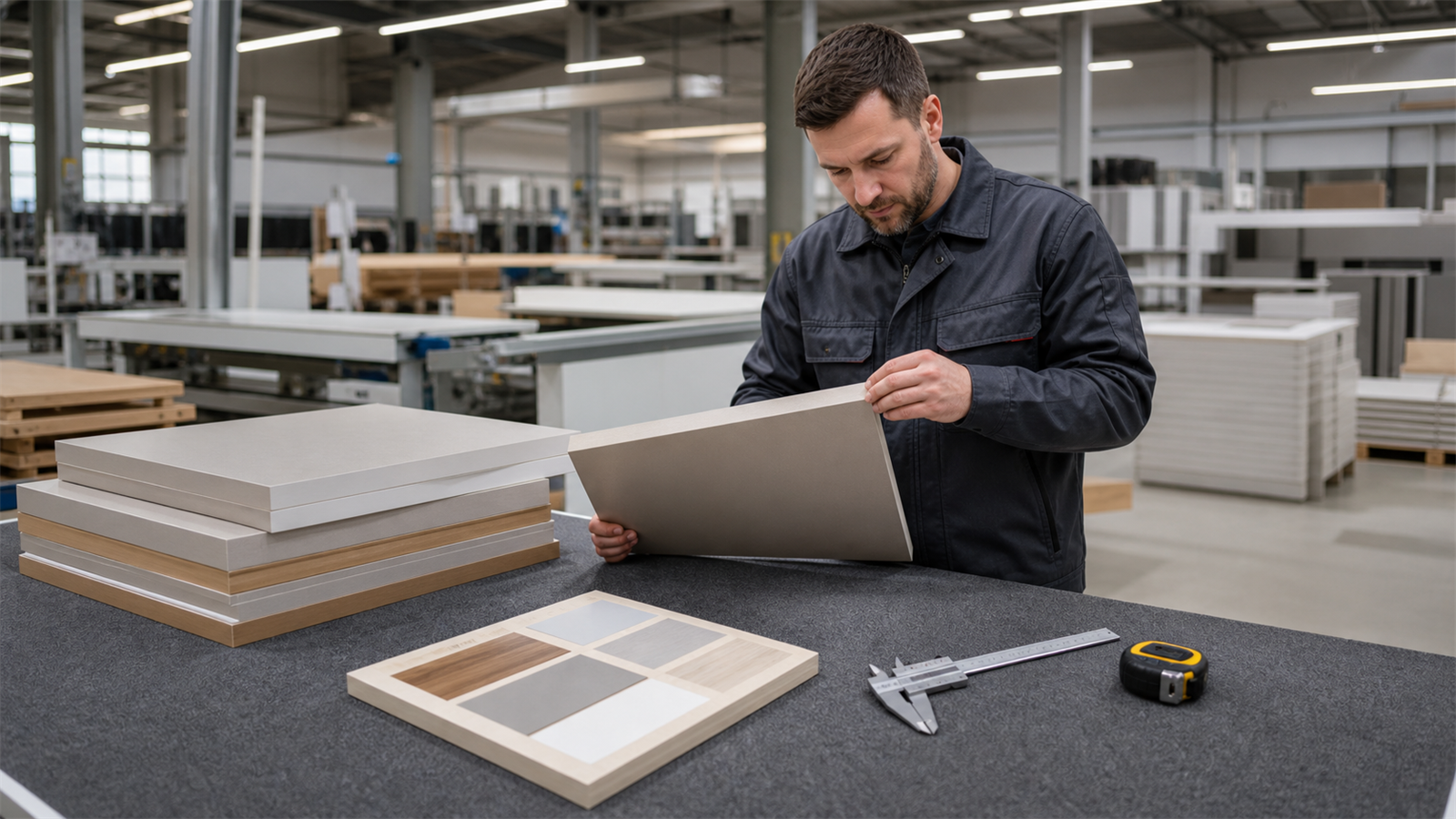 cabinet factory qc Factory quality control inspection of cabinet panels and edge banding